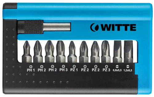 Набор бит c битодержателем WITTE PRO COMBIT-BOX 11 пр.