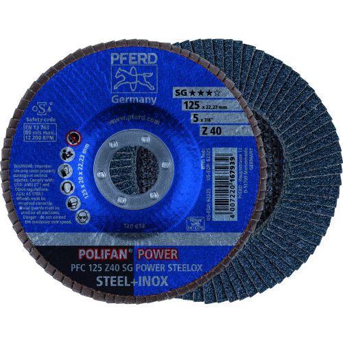 Круг шлифовальный веерный PFERD Z SG POWER STEELOX Круг шлифовальный веерный PFERD Z SG POWER STEELOX