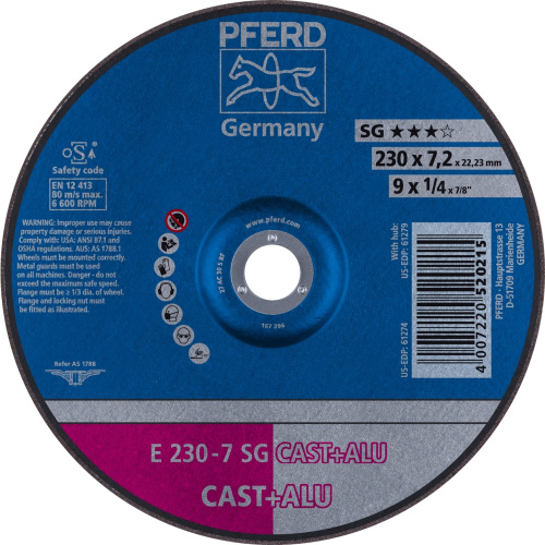 Круг шлифовальный PFERD SG CAST+ALU