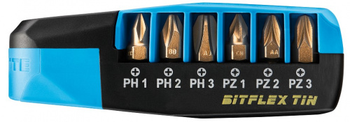 Набор бит с трещоткой WITTE MAXX RATCHDRIVE TIN BITFLEX 7 пр.