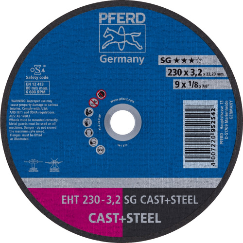 Круг відрізний  PFERD  SG CAST+STEEL