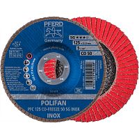 Круг шлифовальный веерный PFERD CO-FREEZE SG INOX