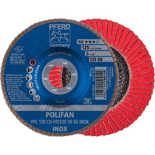 Круг шлифовальный веерный PFERD CO-FREEZE SG INOX Круг шлифовальный веерный PFERD CO-FREEZE SG INOX